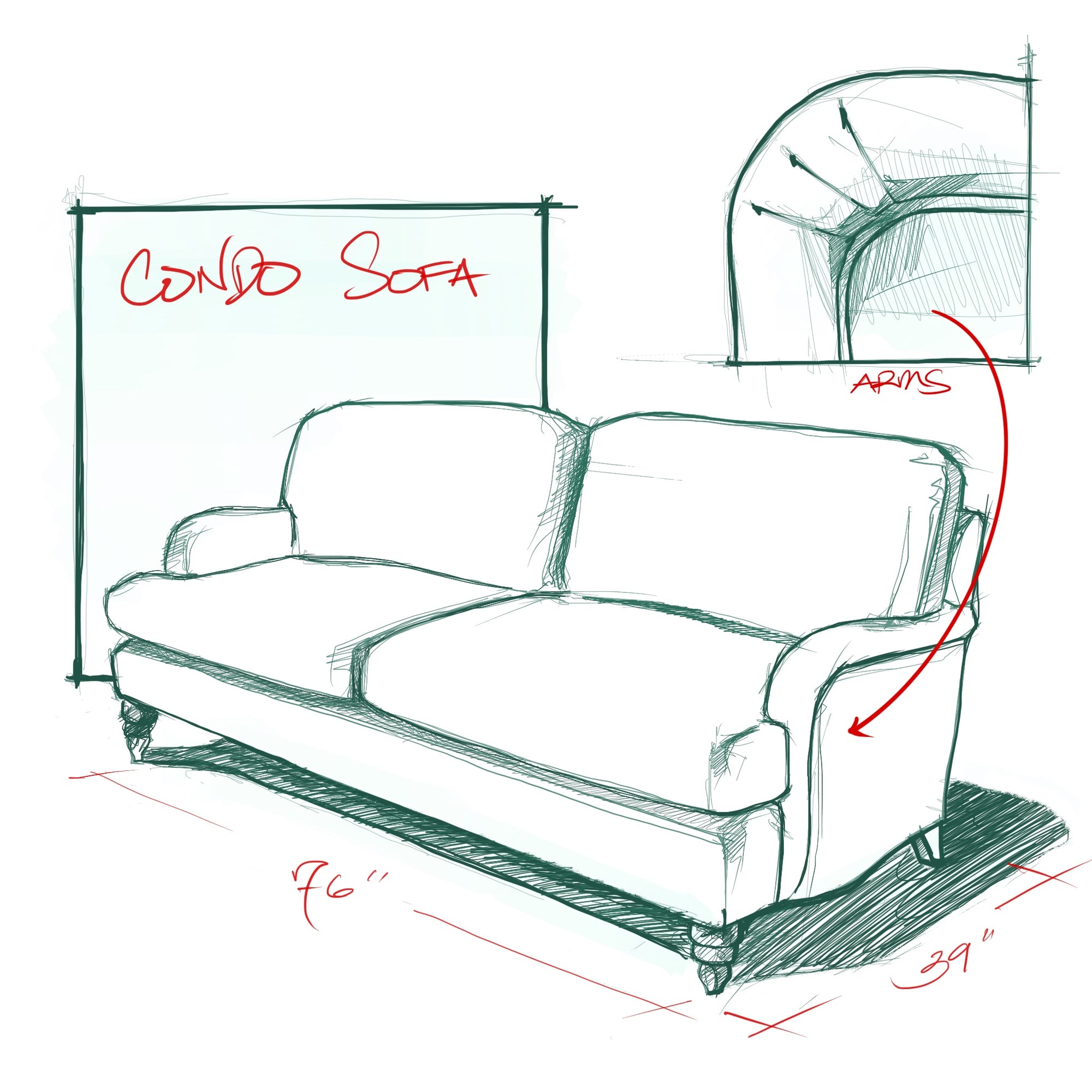 sketch of Ingonish sofa