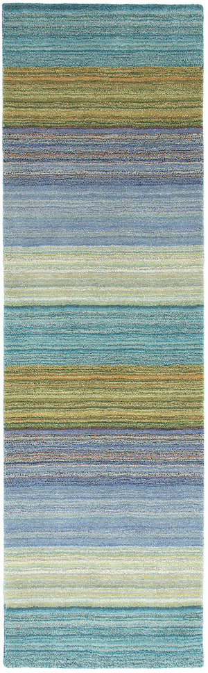 Wascana - Brushstroke Blue Area Rug - Blue