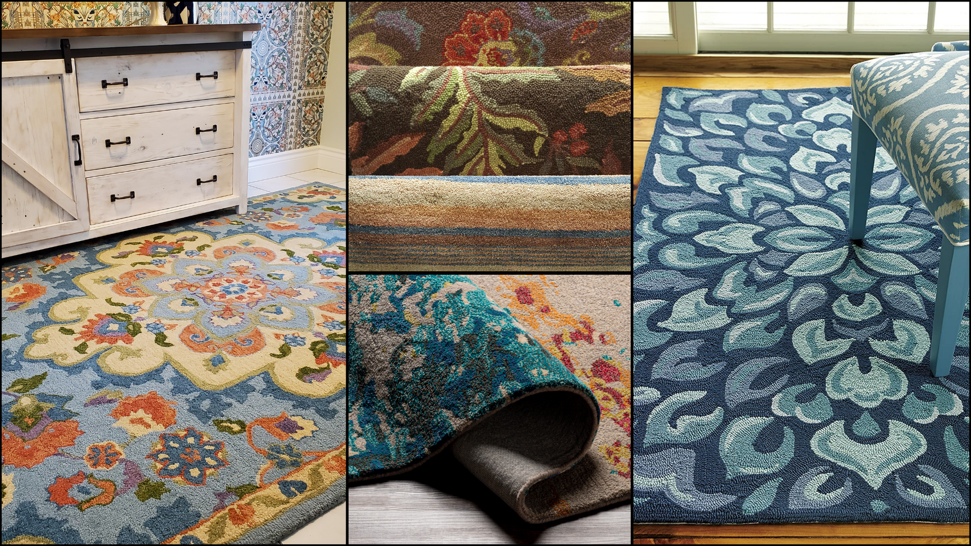 Colourful area rugs by Kendall & Co.