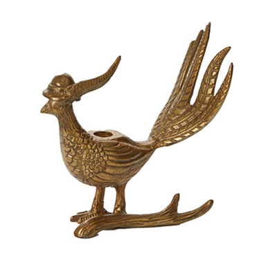 Pheasant on Branch Candlestick