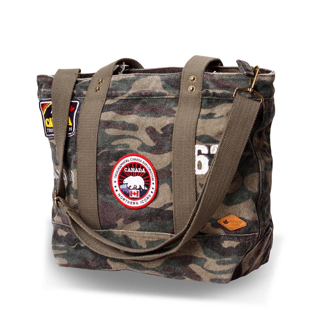 CANADA CAMOUFLAGE CANVAS TOTE BAG
