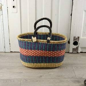 Oval Basket with Two Handles Large - Traditional Palette