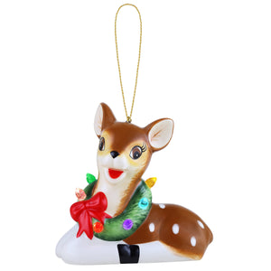 Nostalgic Ceramic Reindeer Ornament