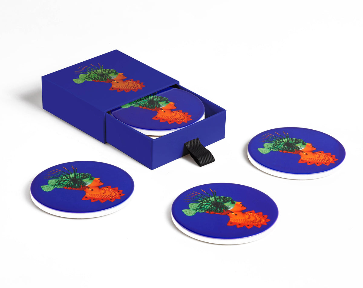 Rascaqueen Set of 4 Ceramic Coasters