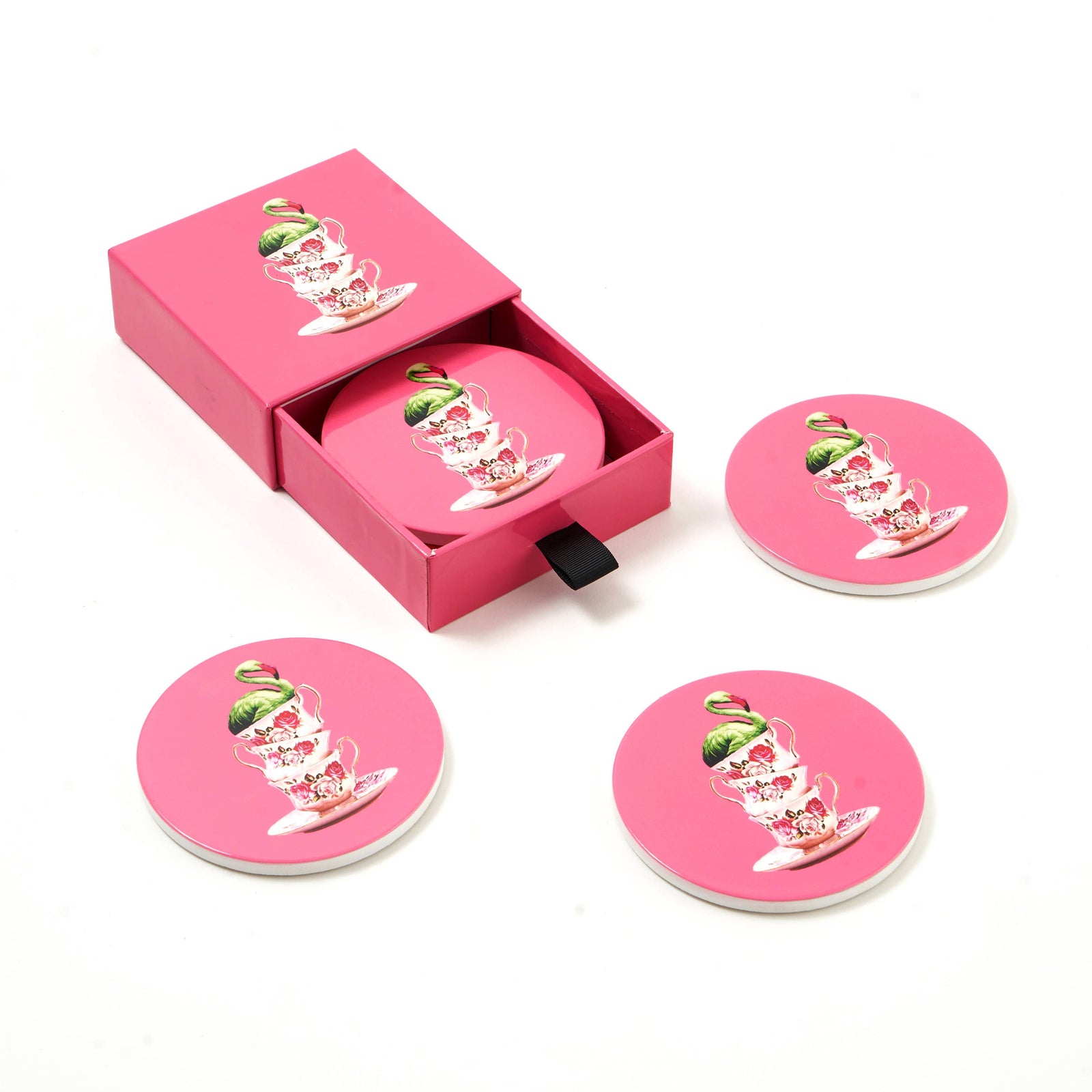 Flamingtea Set of 4 Ceramic Coasters