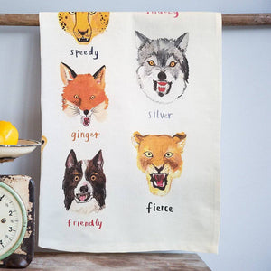 Growlers Animal Cotton Tea Towel