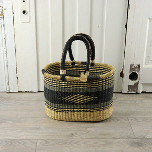 Oval Basket with Two Handles Small - Traditional Palette