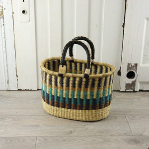 Oval Basket with Two Handles Small - Traditional Palette