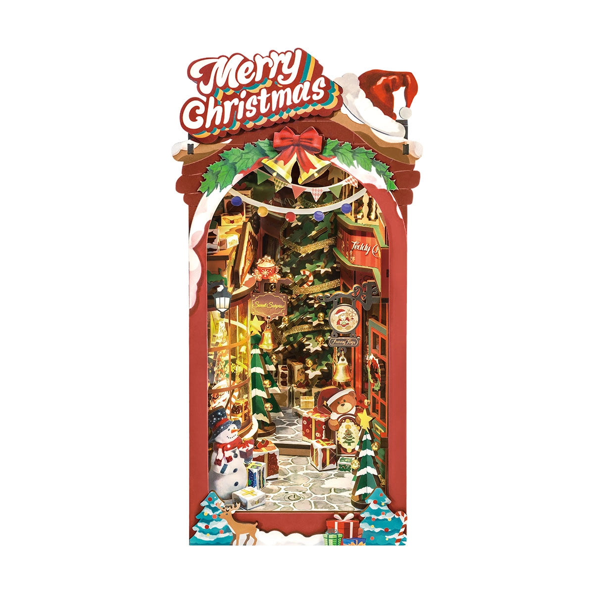 Christmas Street Scene - DIY Book Nook Kit