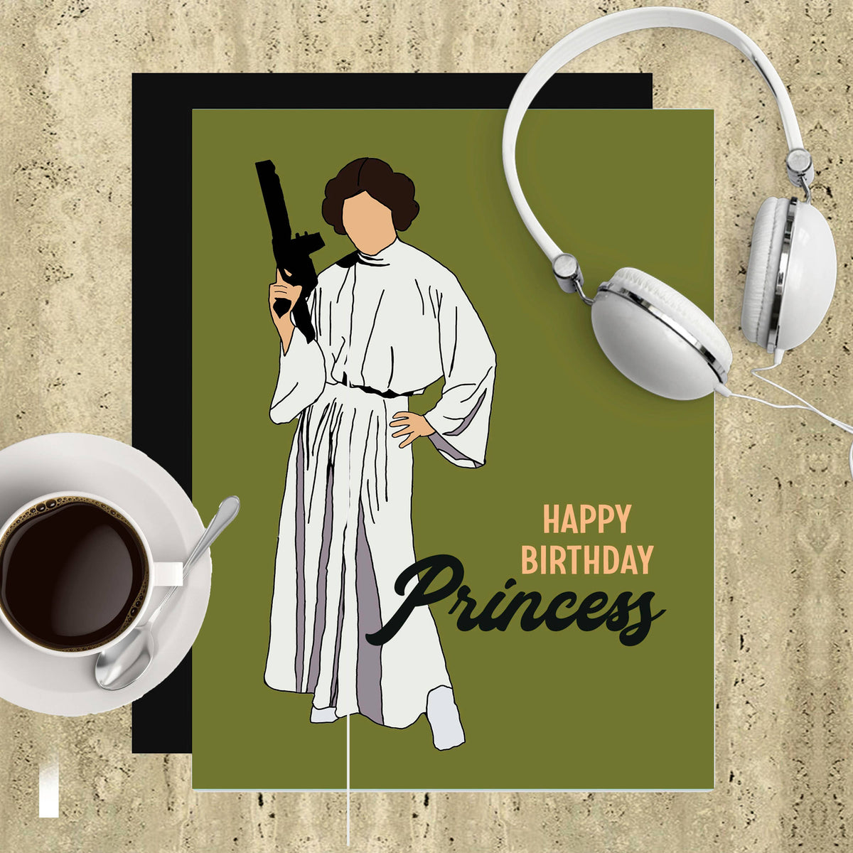 Happy Birthday Princess Star Wars Inspired Pop Culture Card