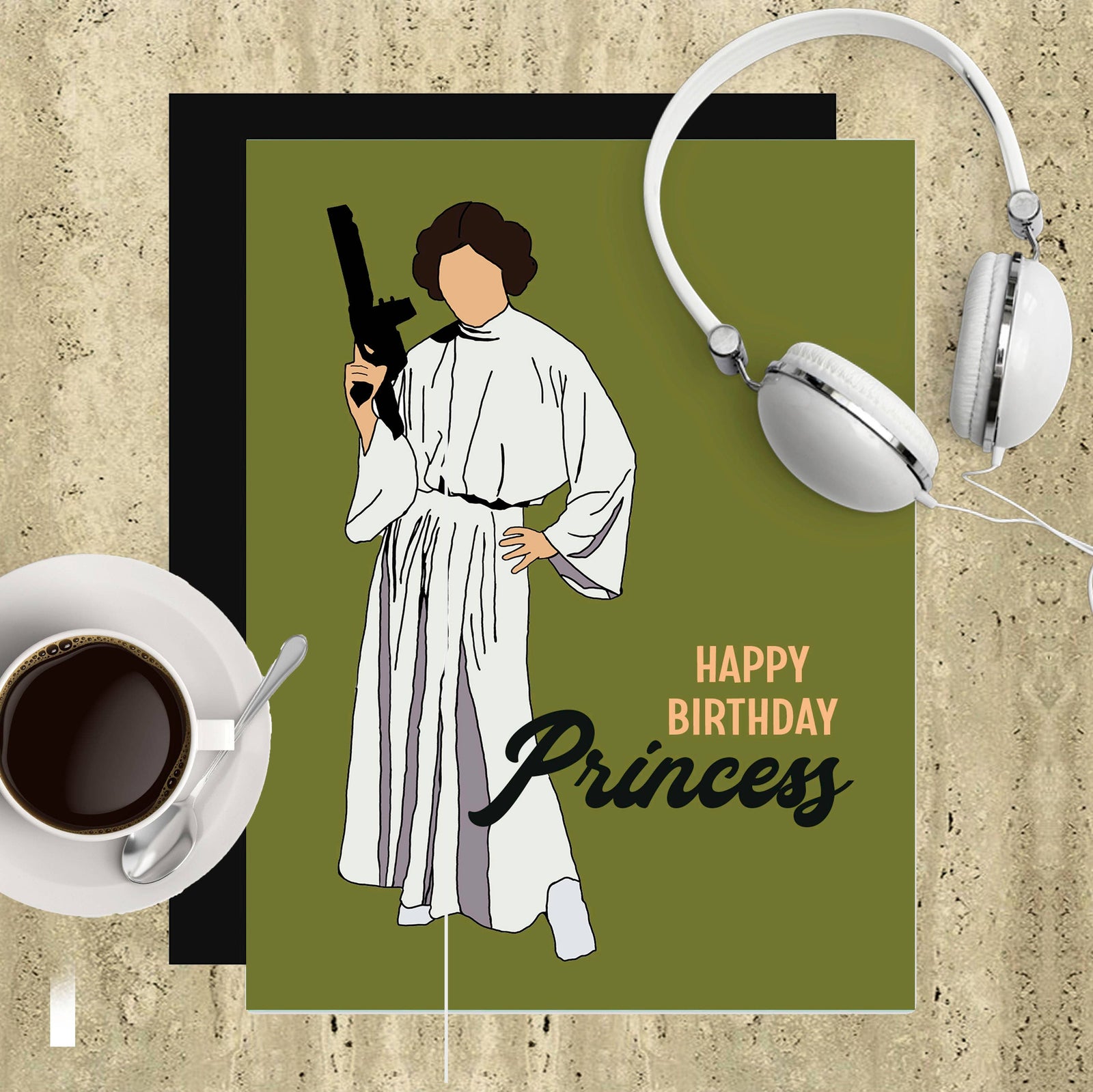 Happy Birthday Princess Star Wars Inspired Pop Culture Card