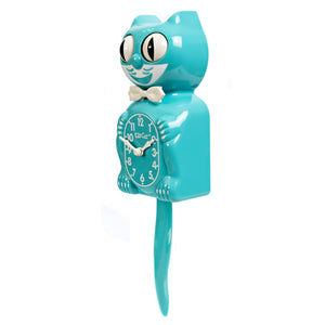 Vibrant Blue Turquoise Kit-Cat Klock
