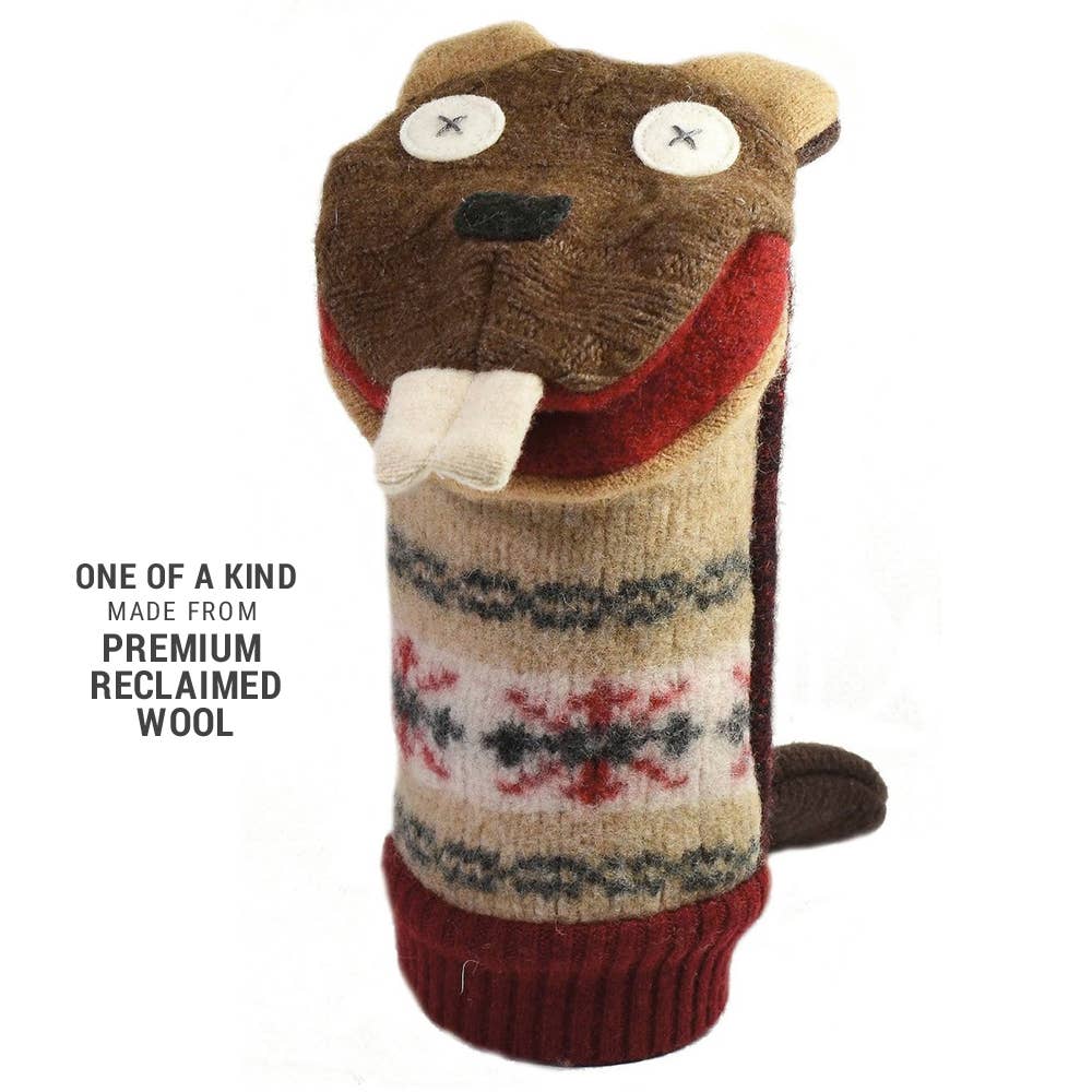 Beaver Puppet | Reclaimed Wool