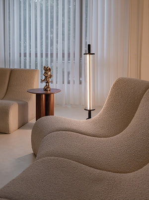 Modern Glass & Aluminum Floor Lamp