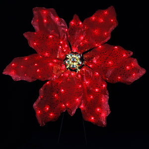 35 In. Outdoor Twinkling LED Poinsettia