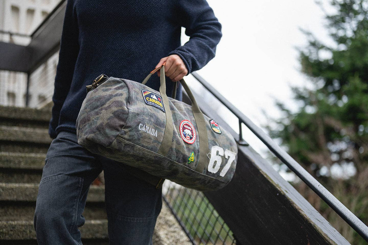CANADA CAMOUFLAGE CANVAS DUFFEL BAG