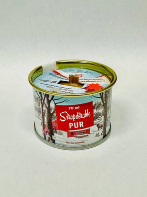 Mini Maple Syrup Candle – 70 ml Iconic Tin Can (Wood wick)