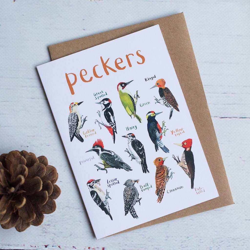 Peckers Blank Bird Card