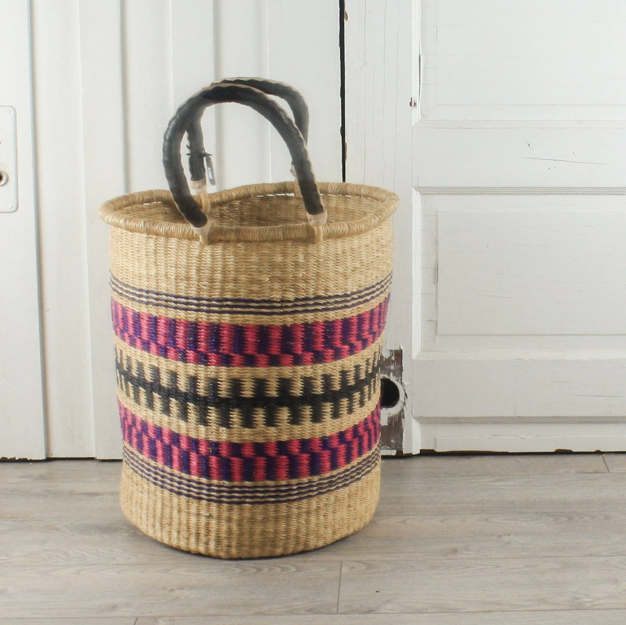 Tall Laundry Basket - Pink & Purple: Small