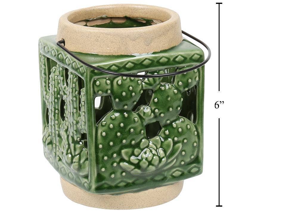 Ceramic Cactus Lantern
