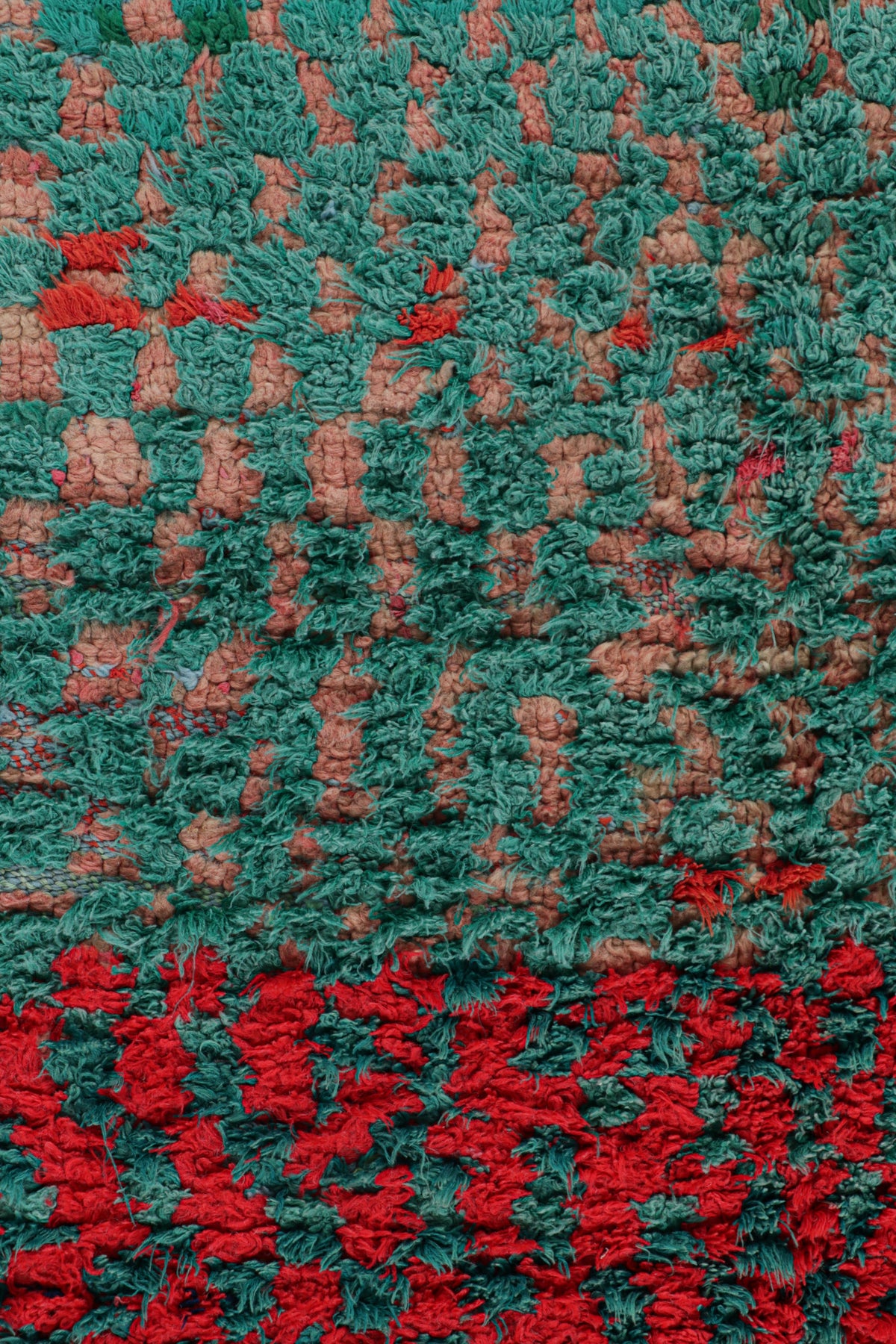 Turquoise & Watermelon Pink - Moroccan Shag Area Rug