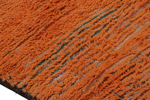 Orange Striae - Moroccan Shag Runner Rug