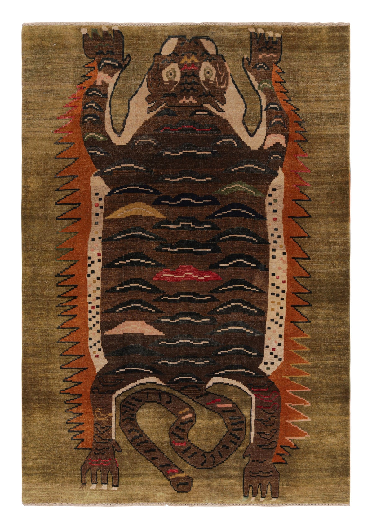 Brown Tiger Rug 5'6" x 8'