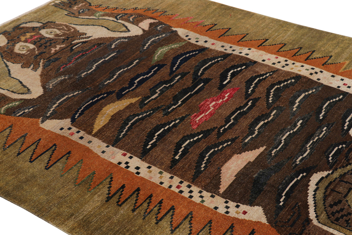 Brown Tiger Rug 5'6" x 8'