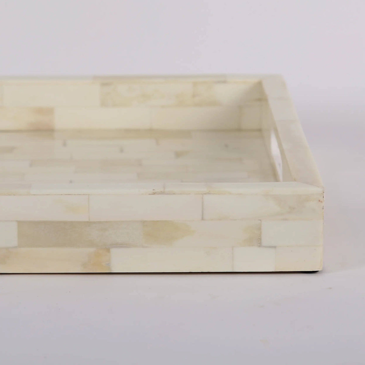 Ivory Bone White Decorative Tray