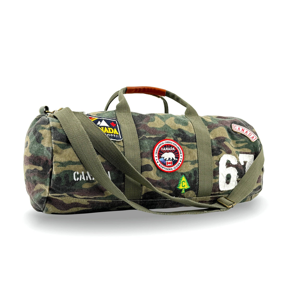 CANADA CAMOUFLAGE CANVAS DUFFEL BAG