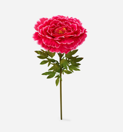 3XL Faux Peony Stem in Fuchsia