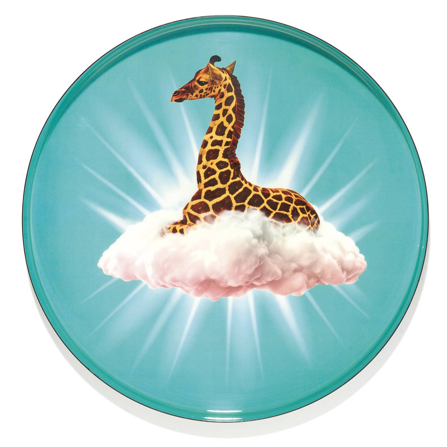 Celestine round platter