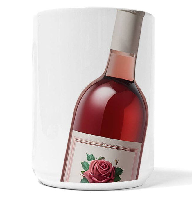 Rose' Wine Bottle Mug