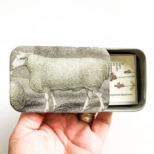 Notions Tin, Sheep Knitting Kit, Stitch Marker Storage