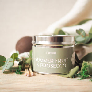 Summer Fruit and Prosecco Classic Tin Candles | Candle Tins