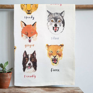 Growlers Animal Cotton Tea Towel