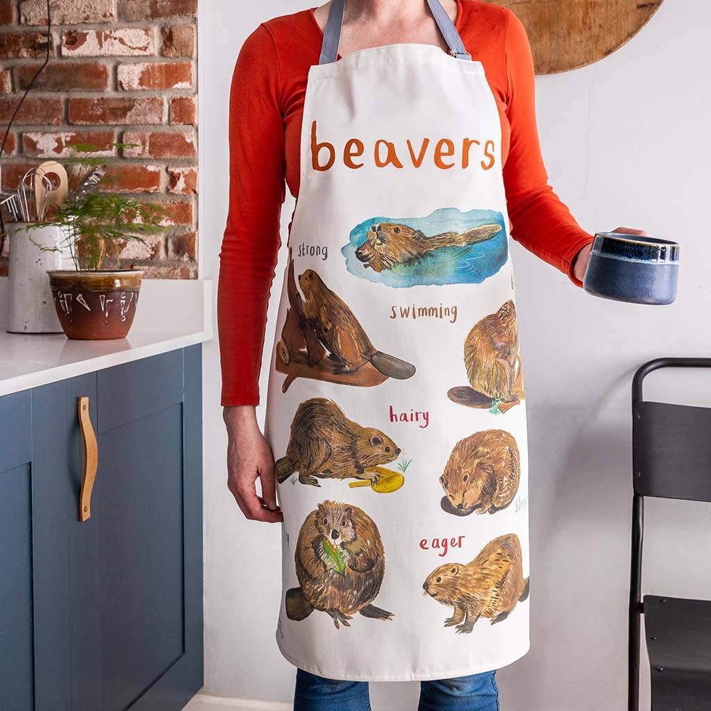 Beavers Animal Cotton Apron