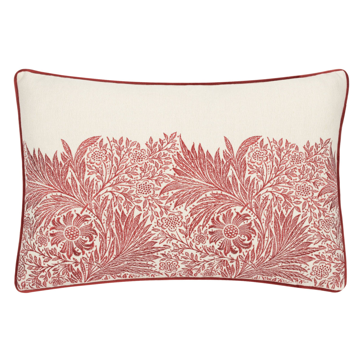 Marigold Embroidered Cushion Russet
