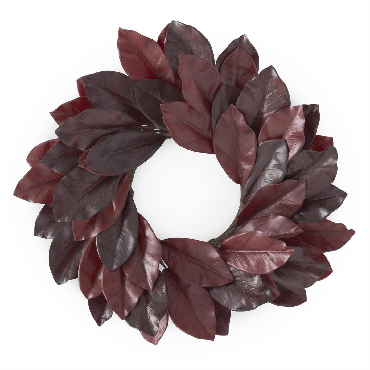 Magnolia Wreath -- Burgundy 30"