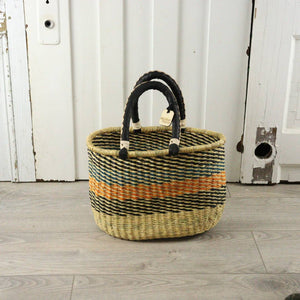 Oval Basket with Two Handles Large - Traditional Palette