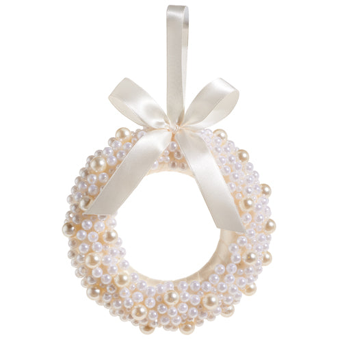 6.5"Pearl wreath ornament