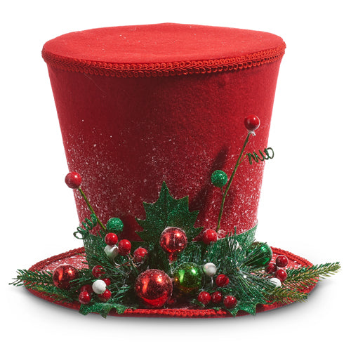 12" Red top hat