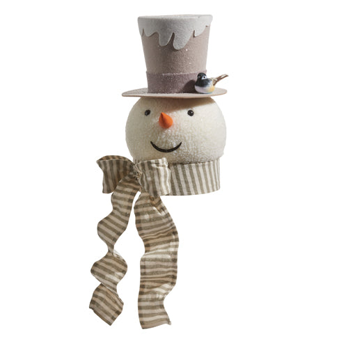 16" Whimsical snowman tree topper