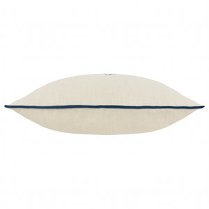 Marigold Embroidered Cushion Indigo