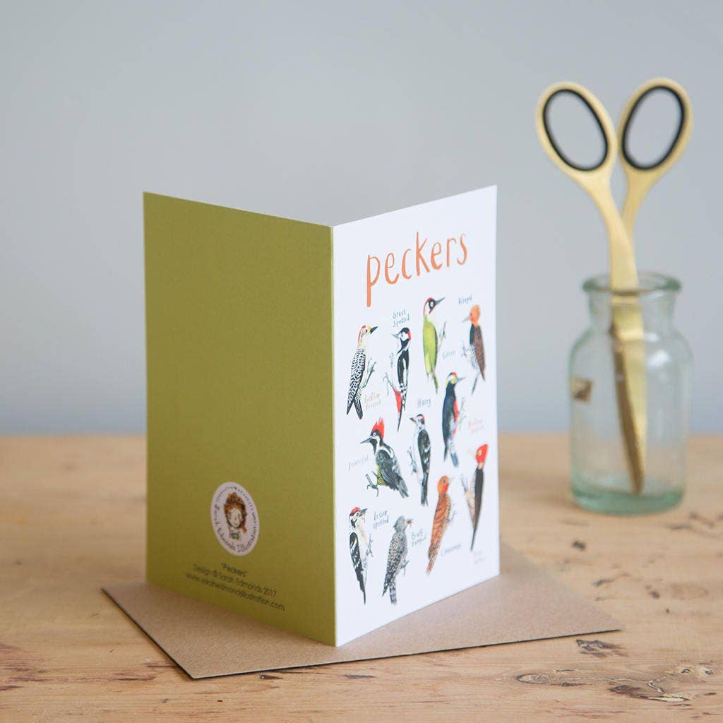 Peckers Blank Bird Card