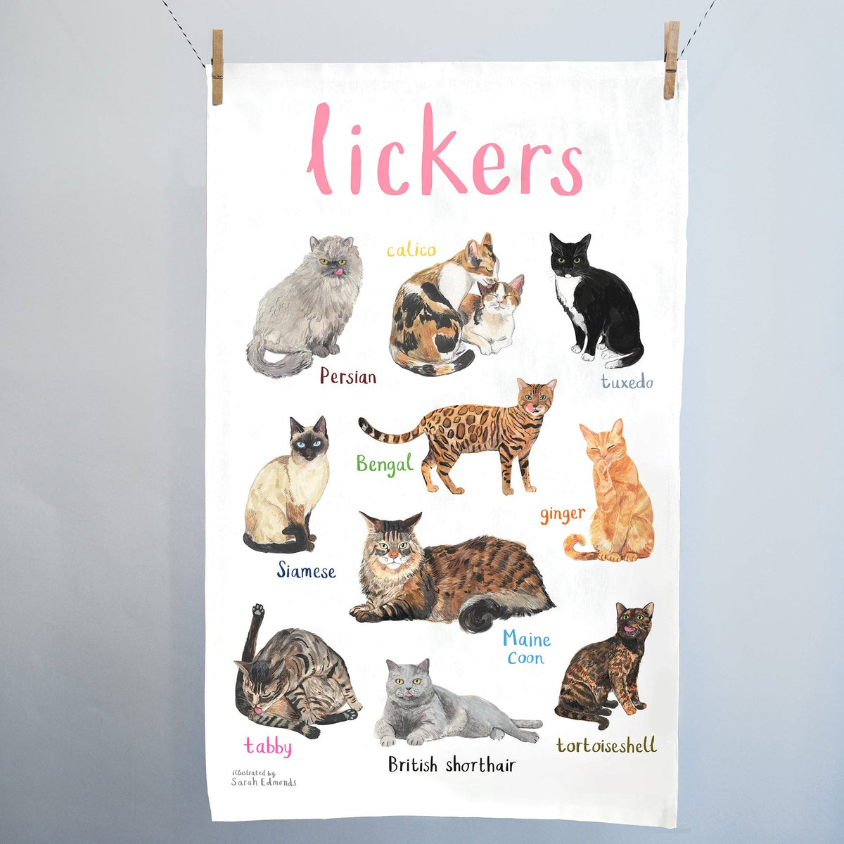 Lickers Cat Cotton Tea Towel