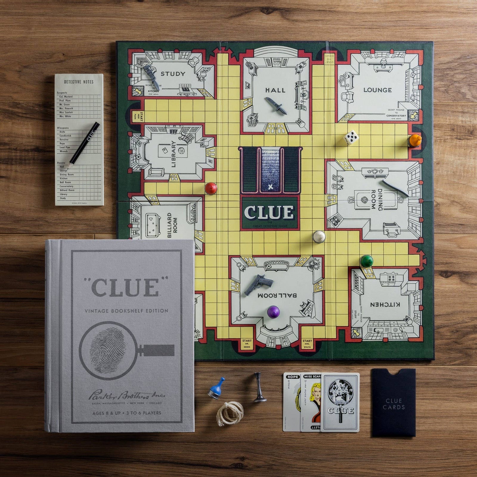 Clue Vintage Bookshelf Game