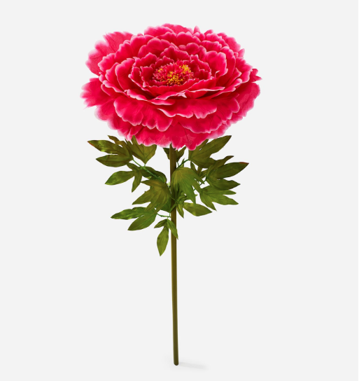 4XL Faux Peony Stem in Fuchsia