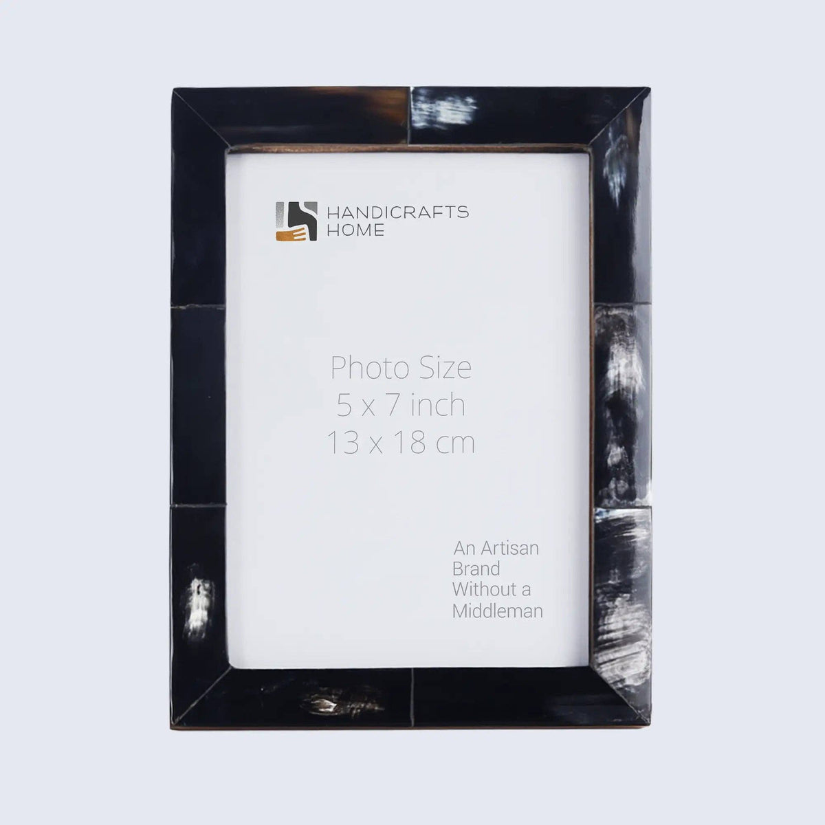 Bone Inlay Picture Photo Frame Black