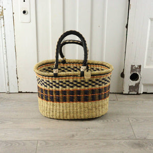 Oval Basket with Two Handles Small - Traditional Palette